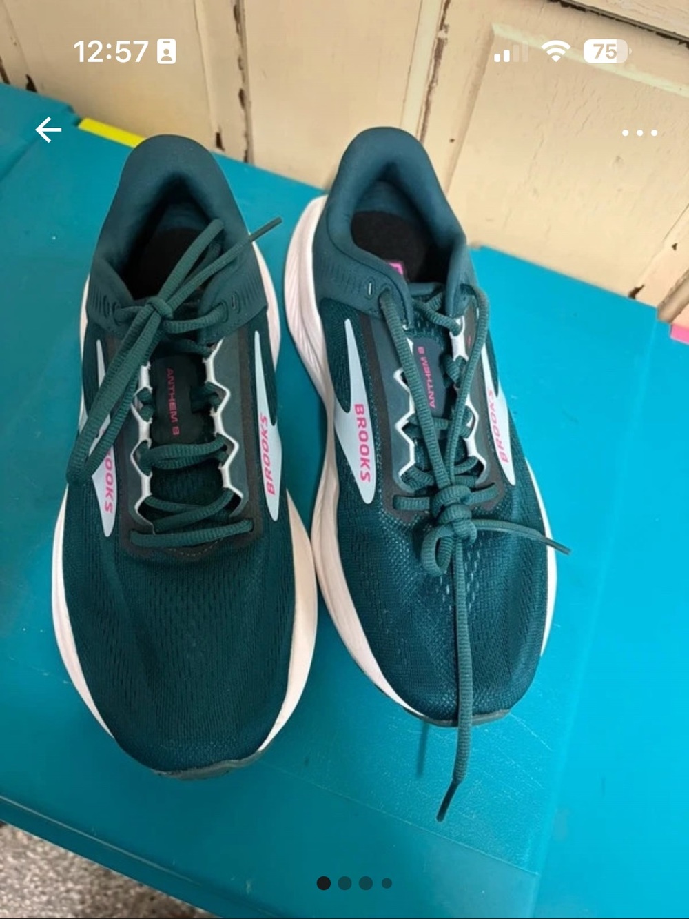 Brooks womans Teal and White Athletic Sneakers